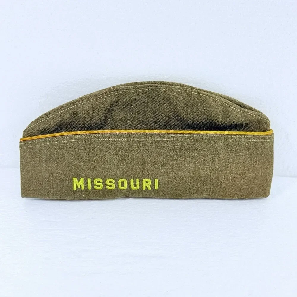 Vintage VFW Post 4398 Missouri Garrison Cap Hat Military Veterans Foreign Wars